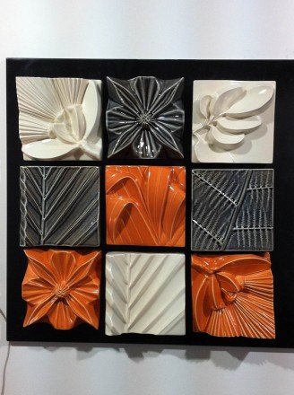 Squares Orange Soda Grey White