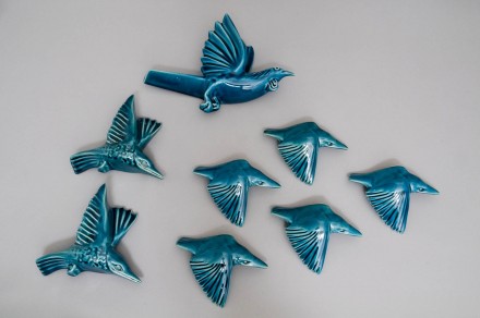 Flying Birds Soda Turquoise