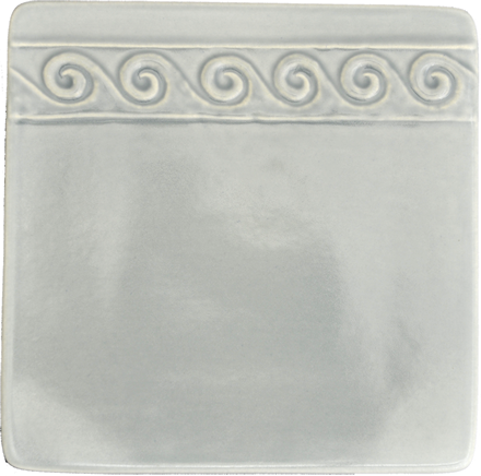 Sushi Style Plate with Wave pattern motif