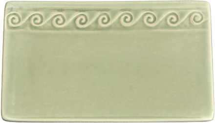 Sushi Style Plate with Wave pattern motif