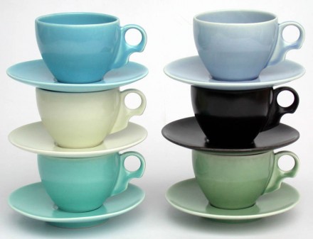 Teacups and Saucers stacked x 6