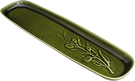 Olive plate carved