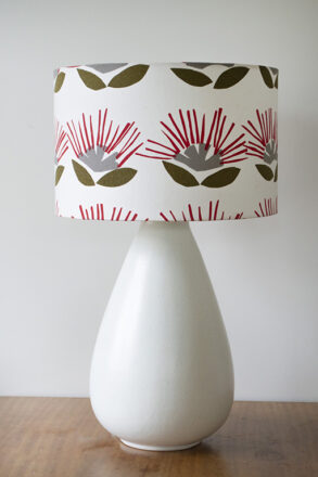 Teardrop Lampbase with Pohutukawa lamp shade