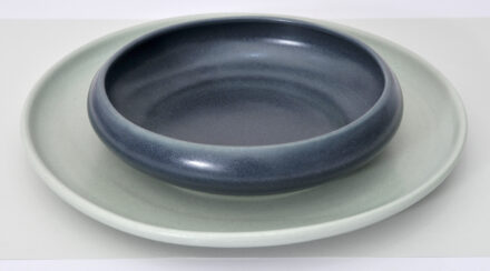 Custom plates and bowls in custom glazes